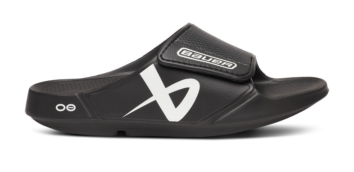 BAUER/OOFOS Men's OOahh Sport Flex Sandal – Black