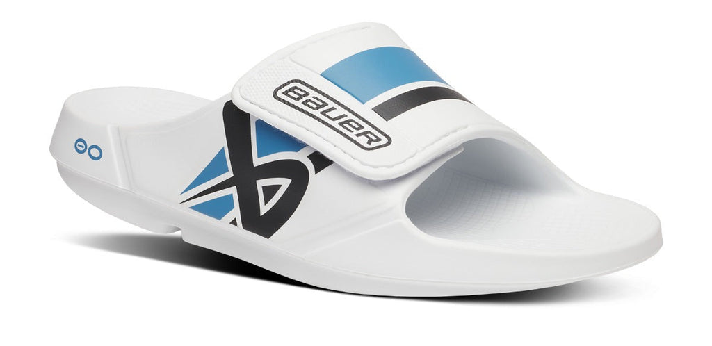 BAUER/OOFOS Men's OOahh Sport Flex Sandal – White